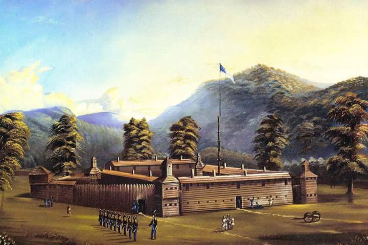 A painting of Fort Washington in Cincinnati.